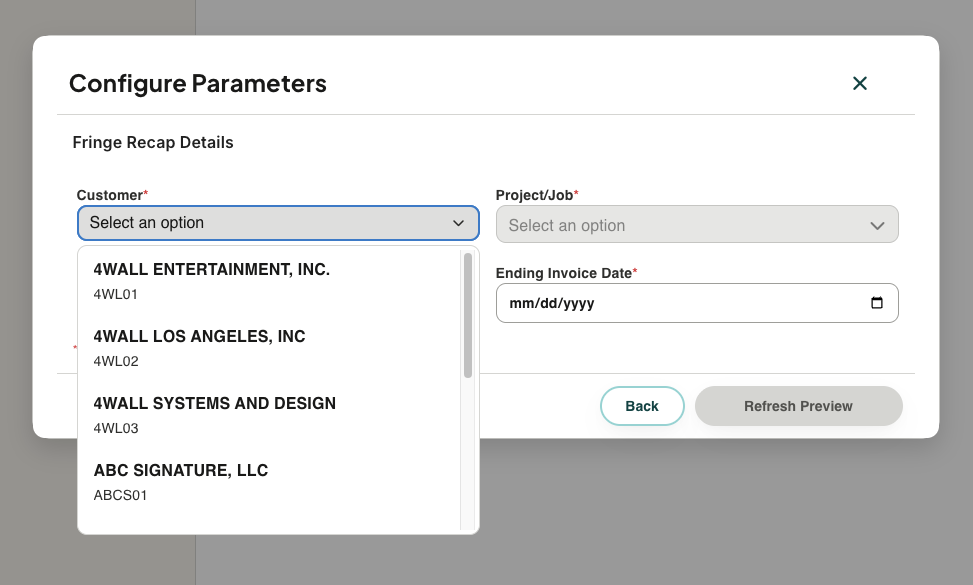 Customer ID & Name Display on CAPS Reports