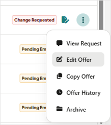 Flexible Edits to Offers - Edit Offers