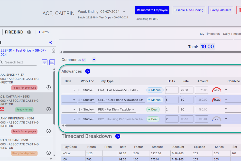 Hours+ Allowance Cap Tracker