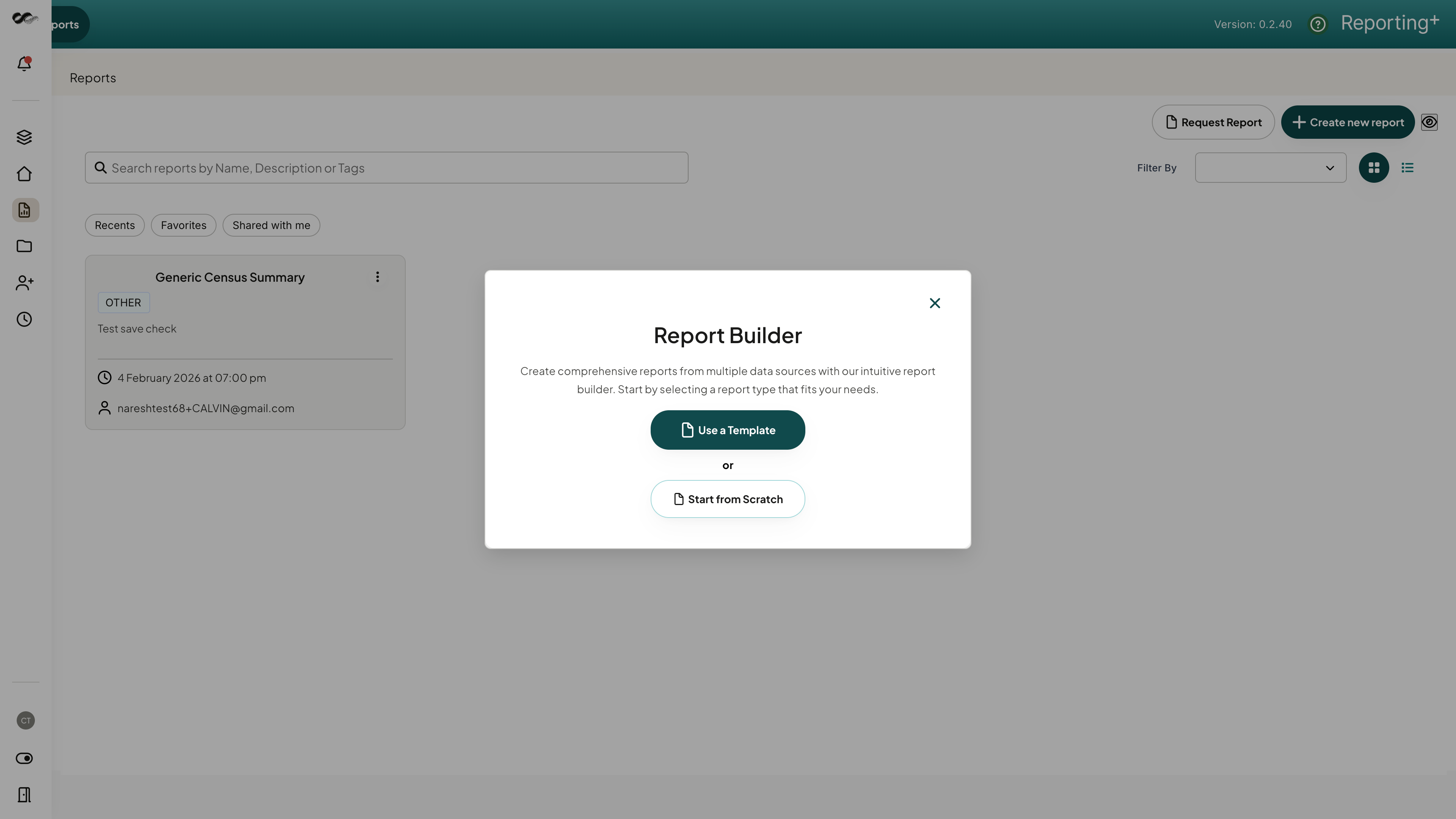 Reporting+ Next Gen - Report Builder