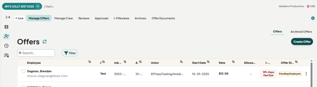 Start+ Manage Offers Consolidation