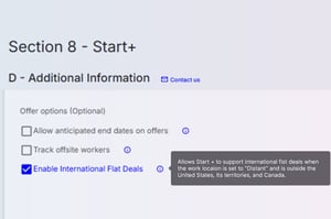 Start+ Setting To Enable International Flat Deals